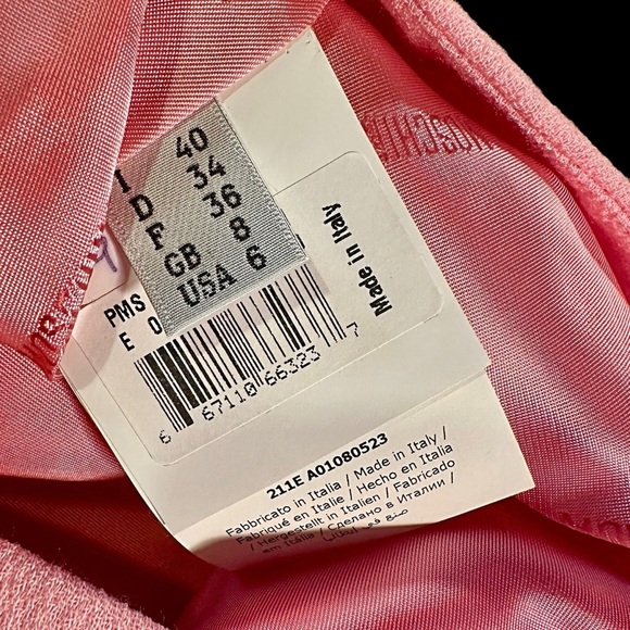 NWOT Moschino Couture Bubble Gum Pink 100% Virgin Wool Crepe Textured Skirt Sz 6 - Picture 6 of 13